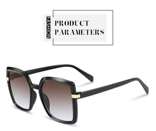 Load image into Gallery viewer, 2022 Sunglasses Women Gradient Fashion Brand Designer  retro square frame Women Sunglasses UV400 Black Shades oversized oculos