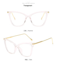 Load image into Gallery viewer, Cat Eye Glasses Frames Women 2022 Brand Design Transparent Glsses Frame For Men Big Frame Eyeglasses Female Clear Lens Spectacle