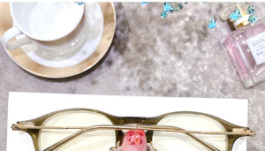 Transparent Clear Optical Glasses Frame Women Retro Round Anti Blue Light Eyeglasses Frame Prescription Myopia Eyewear Frame