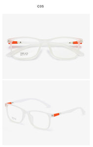 Transparent Jelly Color Square Computer Glasses Frame Ultralight TR90 Clear Mirror Literary Prescription Eyeglasses Women Men