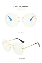 Load image into Gallery viewer, 2022 New Fashion Brand Design Vintage Rimless Pilot Sunglasses Women Men Retro Cutting Lens Gradient Sun Glasses Female UV400