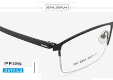 Carica l&#39;immagine nel visualizzatore di Gallery, Business Half Rim Men Glasses Frame Metal Alloy Eyeglasses Cool Optical Eyewear Man Spectacles Prescription Frames