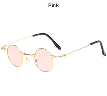 Load image into Gallery viewer, Small Round Sunglasses Women Men UV400 Metal Brand Designer Punk Sun Glasses Steampunk Vintage Goggles Black Shades