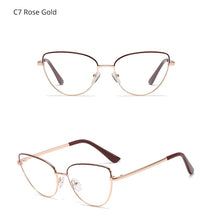 Carica l'immagine nel visualizzatore di Gallery, Ralferty Vintage Eyeglasses Women'S Frame Cat Eye Glasses Female Grade Glasses No Diopter Spectacle Frames For Myopia