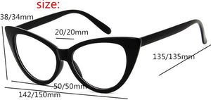 New Cat Eye Glasses Frame Women Brand Designer Cateye Optical Eyeglasses Ladies Fashion Retro Clear Glasses