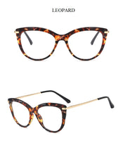 Load image into Gallery viewer, Fashion Luxury Crystal Cat Eye Glasses Frame Women Brand Vintage Optical Anti-blue Eyeglasses Female Spectacles Oculos Feminino