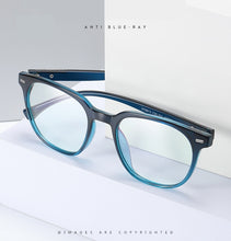 Carica l&#39;immagine nel visualizzatore di Gallery, TR90 Anti Blue Glasses Frames Retro Men Women Optical Computer Glasses