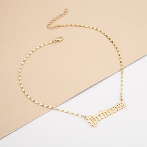 High Quality 2020 New Fashion Jewelry Gold Babygirl Letter Necklace Name Pendants Lovely Gift for the Mom