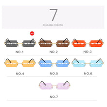 Load image into Gallery viewer, New Fashion Lady Rimless Square Blade Sunglasses Women Men Vintage Small Sun Glasses Female UV400 Frameless Punk Sunshades