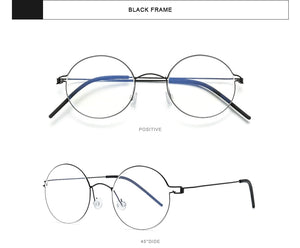 Screwless Eyewear Prescription Eyeglasses Frame Women Round Myopia Optical Denmark Korean Glasses Frame Men Titanium 98607