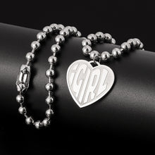 Load image into Gallery viewer, necklace she devil Women Igirl Heart Pendant Necklace Stainless Steel Harajuku Female Gothic Streetwear Chain Necklace