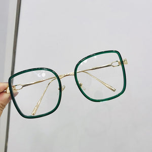 Anti-blue Eyeglasses Women Vintage Metal Square Glasses Frame Female Optical Transparent Spectacles Oculos De Grau