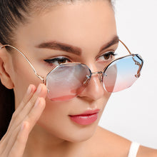 Load image into Gallery viewer, 2022 New Women Sunglasses Rimless UV400 Brand Designer High Quality Gradient Sun Glasses Female oculos