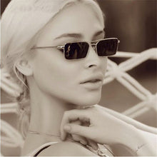 Load image into Gallery viewer, Square Women Sunglasses Alloy Metal Small Frame Clear Double Men&#39;s Sun Glasses Women Vintage Chic Female Shades Red Yellow