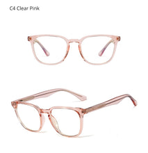 Load image into Gallery viewer, Ralferty Retro Transparent Glasses Women&#39;s Square TR90 0 Diopter Prescription Myopia Optic Frames Anti Blue Light Glasses