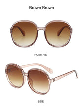 Load image into Gallery viewer, New Round Frame Sunglasses Women Retro Brand Designer Brown Black Oversized Lady Sun Glasses Female Fashion Outdoor Driving