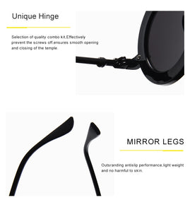 Retro Round Sunglasses Women Luxury Brand Designer Bee Frame Circle Sun Glasses Fashion Female Eyewear Oculos De Sol