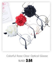 Load image into Gallery viewer, Cute Sakura Pendant Clear Optical Glasses Frame Women Round Girls Retro Eyeglasses Gothic Handmade Eyewear Glass Oculos De Gafas