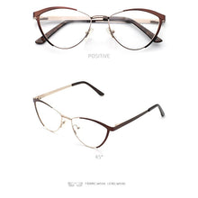 Load image into Gallery viewer, Decorative Eyeglasses Frame For Women Fake Glasses Women Retro Fashion Cat Eye Optical Prescription Glasses For Myopia