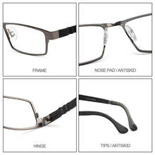 Load image into Gallery viewer, Business Titanium Alloy Full Rim Glasses Frame S6605 For Men&#39;s Prescription Spectacles Eyewear With Flexible TR90 Temples Legs