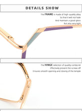 Carica l&#39;immagine nel visualizzatore di Gallery, Square Women&#39;s Prescription Glasses Frame For Women Eyewear Female Fake Eyeglasses Without Diopter Metal Vintage Fashion 2022