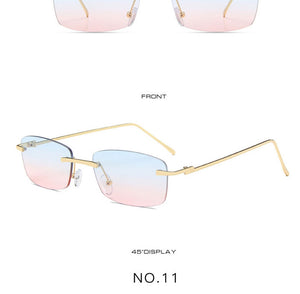Rimless Sunglasses Women Small Frame Square Sun Glasses Women Luxury Brand Designer Sunglasses for Women Gafas De Sol