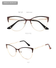 Load image into Gallery viewer, Cat Eye Women&#39;s Computer Glasses Female Eyeglasses Frames For Women Spectacles Ladies Round Decorative Prescription Glasses NEW