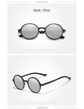 Load image into Gallery viewer, Genuine KINGSEVEN Aluminum Steampunk Round Sunglasses 2022 New Luxury Brand Design Vintage Women Sun Glasses UV400