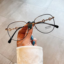 Load image into Gallery viewer, 2022 New Fashion Brand Clear Lens Round Anti-blue Light Eyeglasses For Women Tetro Elegant Computer Myopia Glasses Gold Leopard