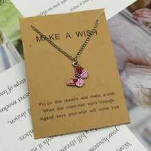 Load image into Gallery viewer, Korean Blue Gradient Butterfly Necklace for Women Girls Silver Color Butterflies Pendant Choker Necklaces Jewelry Gift