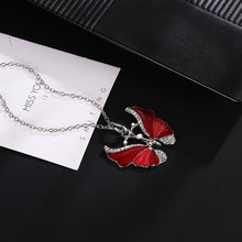 Carica l'immagine nel visualizzatore di Gallery, Korean Blue Gradient Butterfly Necklace for Women Girls Silver Color Rainbow Butterflies Pendant Choker Necklaces Jewelry Gift