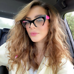 Big frame women glasses frame fashion cat eye Clear Lens brand oversized Glasses Female Transparent Half frame optical frame