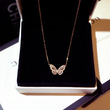 Load image into Gallery viewer, Cute Rose Gold Silver Color Butterfly Pendant Long Chain Necklace Choker for Women Fashion Jewelry 2020 NEw