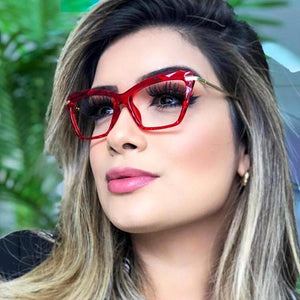 Square Women reading Glasses Frame Crystal Multi-section Brand Design Optical Computer oculos Glasses gafas de lectura mujer