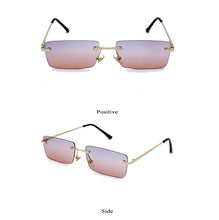 Load image into Gallery viewer, Rectangle Ladies Sunglasses Women 2022 Rimless Square Polarized Sun Glasses For Ladies Zonnebril Dames Vrouwen Bril