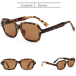 Fashion Unisex Square Sunglasses Men Women Fashion Small Frame Yellow Sunglasses Female Retro Rivet Glasses UV400