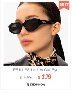 ERILLES Vintage Cat Eye Sunglasses Women Fashion Luxury Sexy Small Frame UV400 Sun Shades Glasses Female Oculos De Sol Feminino