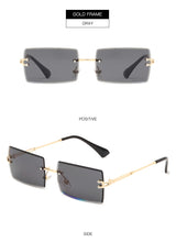 Load image into Gallery viewer, Fashion Rectangle Sunglasses Women   Brand Designer Rimless Square Sun Glasses Ladies Luxury Brand Gradient Shades