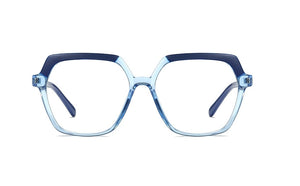 Plastic Titanium Glasses Frames Polygon Anti Blue Men Women Optical Fashion Computer Glasses