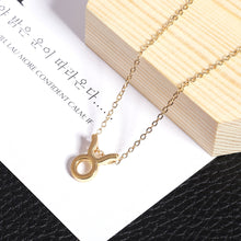 Carica l&#39;immagine nel visualizzatore di Gallery, Men Women 12 Horoscope Zodiac Sign Gold Pendant Necklace Aries Leo 12 Constellations Jewelry Kids Christmas Gifts 19NOV91