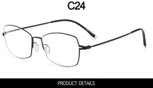 Load image into Gallery viewer, Men Ultralight Titanium Alloy Full Rim Eyeglasses Frame For Prescription Spectacles Flexible Temple Legs IP Electroplating S6614