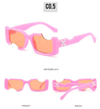 Load image into Gallery viewer, D&amp;T 2022 New Fashion Rectangle Sunglasses Women Men Brand Designer Distinctive Incomplete Style Gradients Lens PC Frame UV400