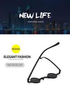 New Classic Retro Gothic Vampire Style Cool Sunglasses Women Small Round Frame SteamPunk Brand Design Sunglasses Oculos De Sol