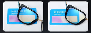 Cat Eye Plastic Titanium Anti Blue Glasses Frames Ultralight Women Optical Fashion Computer Glasses
