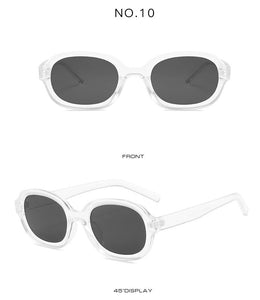 Oval Orange Yellow Frame Sunglasses Women Men Metal Hinge Red Tan Pink Lens UV400 Protection Model Style Sexy Ladies Eyewear