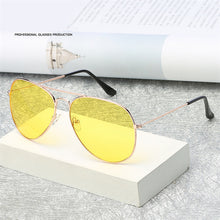 Load image into Gallery viewer, Brand 3025 Goggles Vision Night Glasses for Driving Fashion Aviation Yellow Sunglasses Men Night Vision Pilot Eyewear