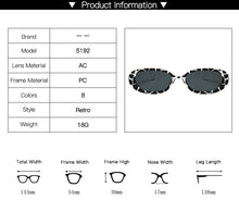 Load image into Gallery viewer, LongKeeper 2022 Small Oval Sunglasses Women Men Retro Vintage  Sun Glasses Ladies Black White Pink Clear Shades for Female 90s