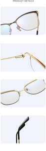 2022 Fashion Square Anti-blue Glasses Frame Women Vintage Metal Optical Transparent Eyeglasses Female No Degree Oculos Feminino