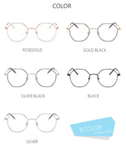 Load image into Gallery viewer, Gold Computer Glasses Frame Women Alloy Polygon Anti Blue Light Eyeglass Frames Fashion Myopia Prescription Eyewear 8005