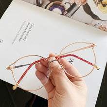 Load image into Gallery viewer, Cat Eye Glasses Frames Women Trendy Myopia Frame Rose Gold Optical Eyeglasses for Ladies Spectacles